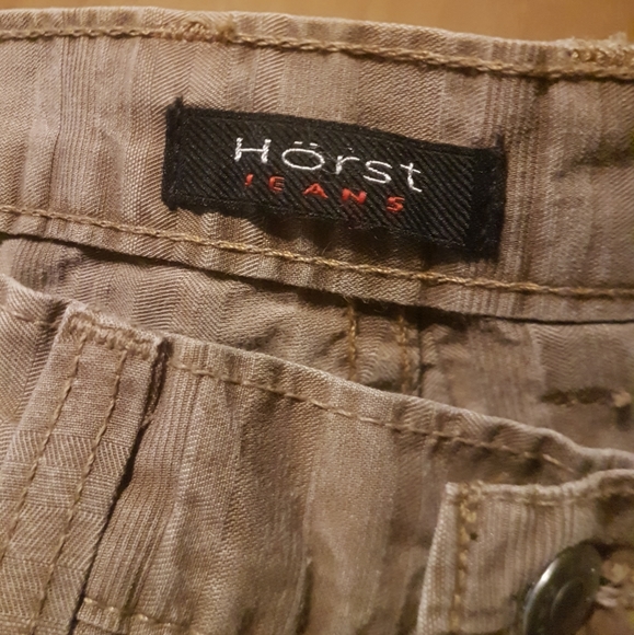 👖 Unique Designer Horst Jeans Striped Brown Pants - Picture 6 of 7